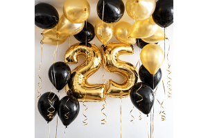 Воздушные шары на 25 лет