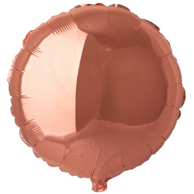 Шар Круг розовое золото, 46 см