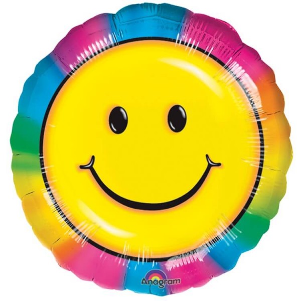 Воздушные шары. Доставка в Москве: "Смайл" с радугой, 46 см Цены на https://sharsky.msk.ru/