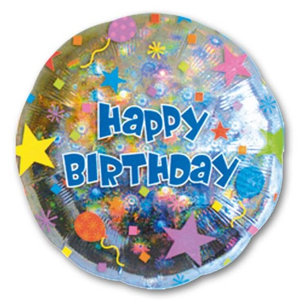 Воздушные шары. Доставка в Москве: "Happy Birthday" голография, 46 см Цены на https://sharsky.msk.ru/