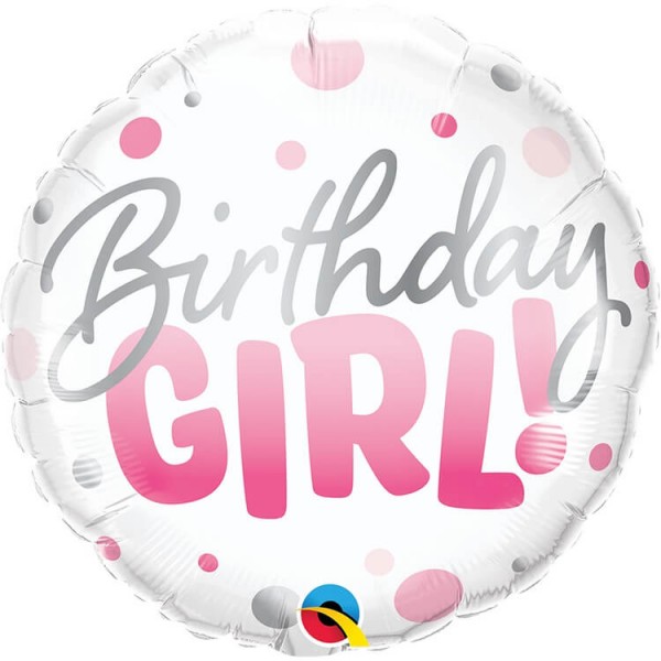 Воздушные шары. Доставка в Москве: Birthday Girl, 46 см Цены на https://sharsky.msk.ru/