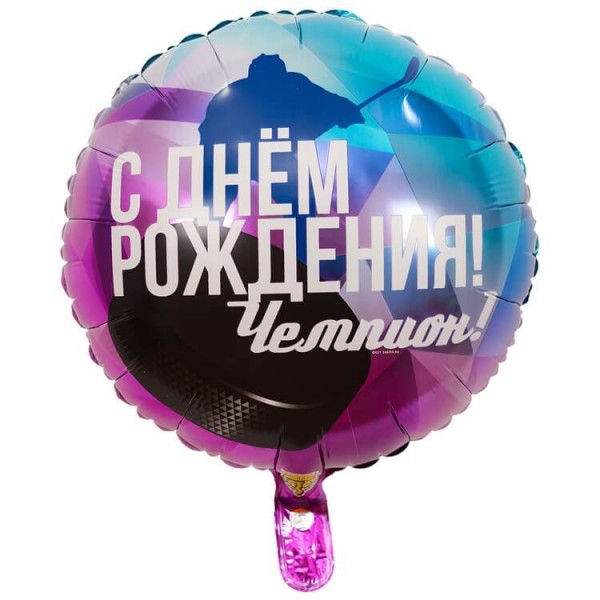 Воздушные шары. Доставка в Москве: Хоккейный, чемпион, 46 см Цены на https://sharsky.msk.ru/