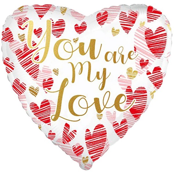 Воздушные шары. Доставка в Москве: Cердце "You are My Love", 46 см Цены на https://sharsky.msk.ru/