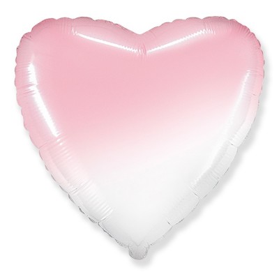 Шар Сердце большое градиентный розовый, 81 см
