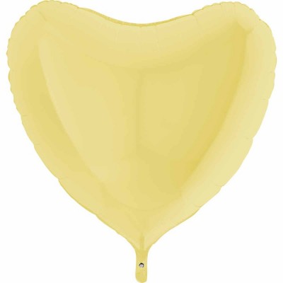 Шар Сердце светло-жёлтое, 46 см