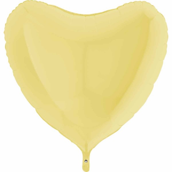 Воздушные шары. Доставка в Москве: Шар Сердце светло-жёлтое, 46 см Цены на https://sharsky.msk.ru/
