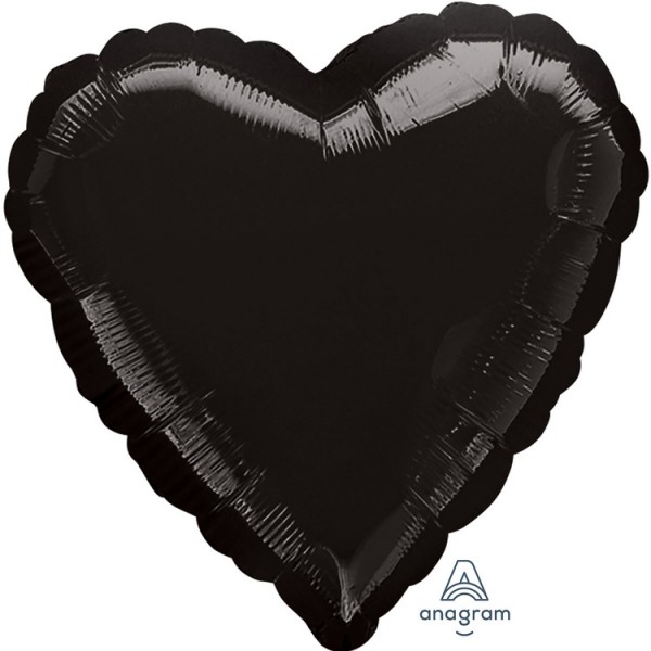 Воздушные шары. Доставка в Москве: Шар Сердце чёрное, 46 см Цены на https://sharsky.msk.ru/