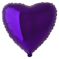 Шар Сердце фиолетовое, 46 см