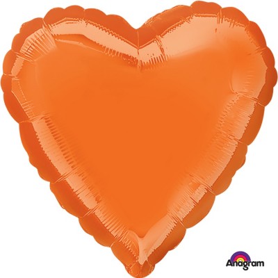 Шар Сердце оранжевое, 46 см