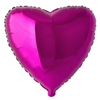 Шар Сердце пурпурное, 46 см