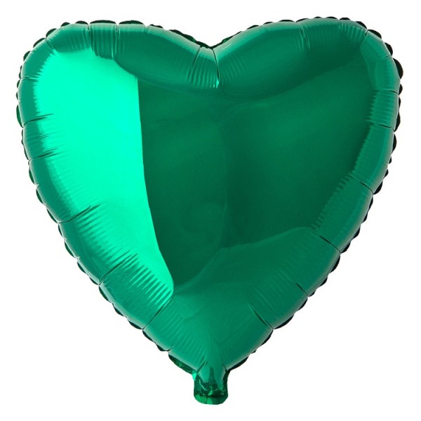 Воздушные шары. Доставка в Москве: Шар Сердце зелёное, 46 см Цены на https://sharsky.msk.ru/