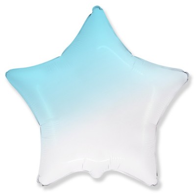 Шар Звезда градиентный голубой, 46 см