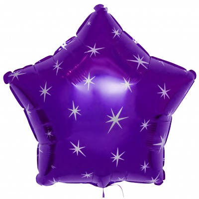 Звезда "Фиолетвая с искрами", 46 см