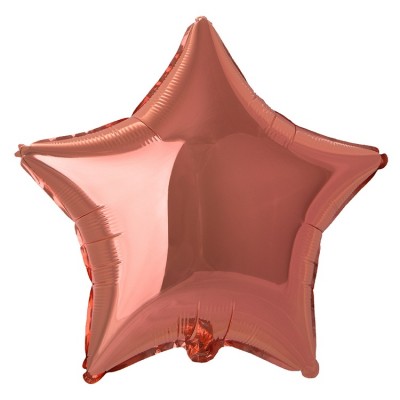 Шар Звезда розовое золото, 46 см