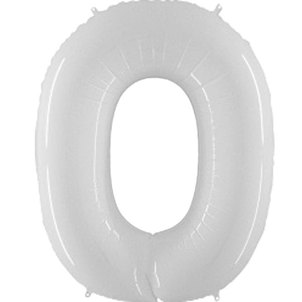 Воздушные шары. Доставка в Москве: Шар белая цифра 0 Цены на https://sharsky.msk.ru/
