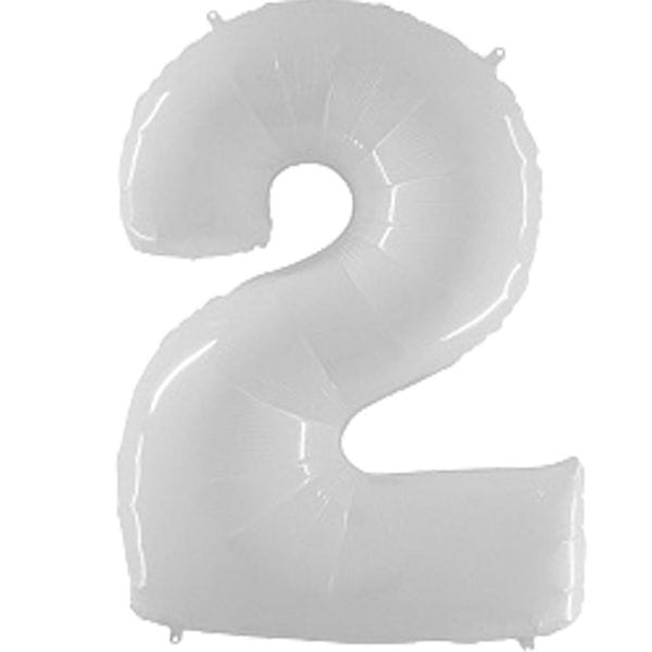 Воздушные шары. Доставка в Москве: Шар белая цифра 2 Цены на https://sharsky.msk.ru/