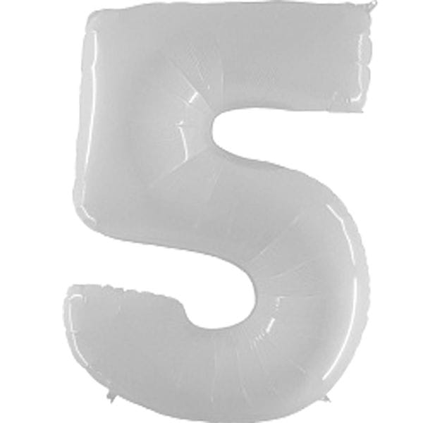 Воздушные шары. Доставка в Москве: Шар белая цифра 5 Цены на https://sharsky.msk.ru/