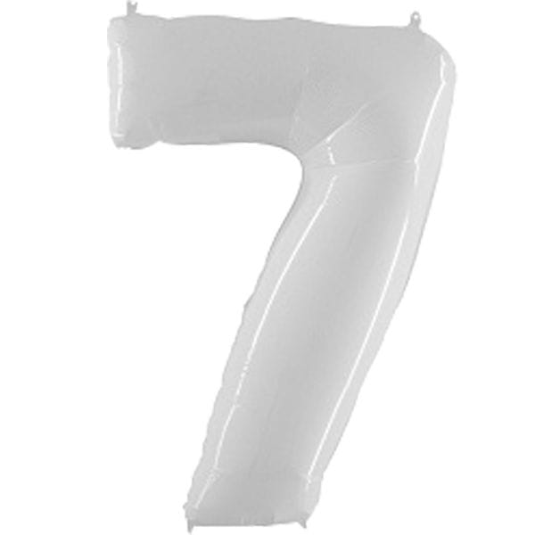 Воздушные шары. Доставка в Москве: Шар белая цифра 7 Цены на https://sharsky.msk.ru/