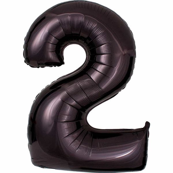 Воздушные шары. Доставка в Москве: Шар черная цифра 2 Цены на https://sharsky.msk.ru/