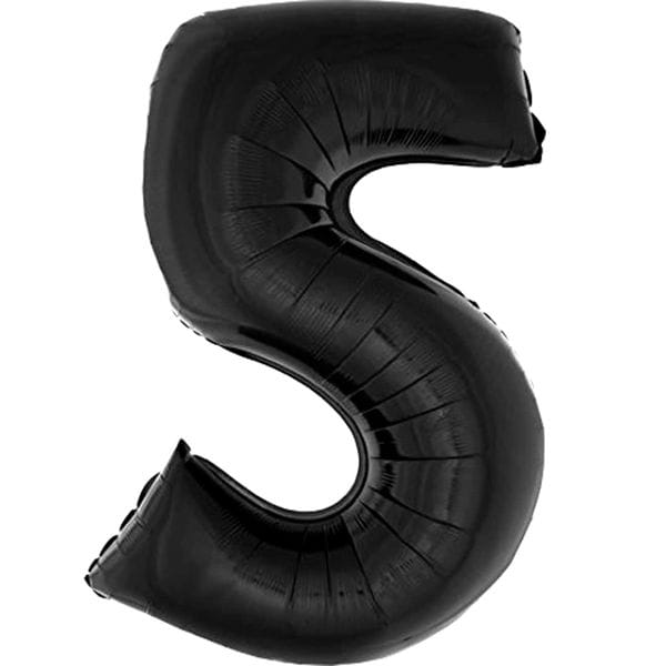 Воздушные шары. Доставка в Москве: Шар черная цифра 5 Цены на https://sharsky.msk.ru/