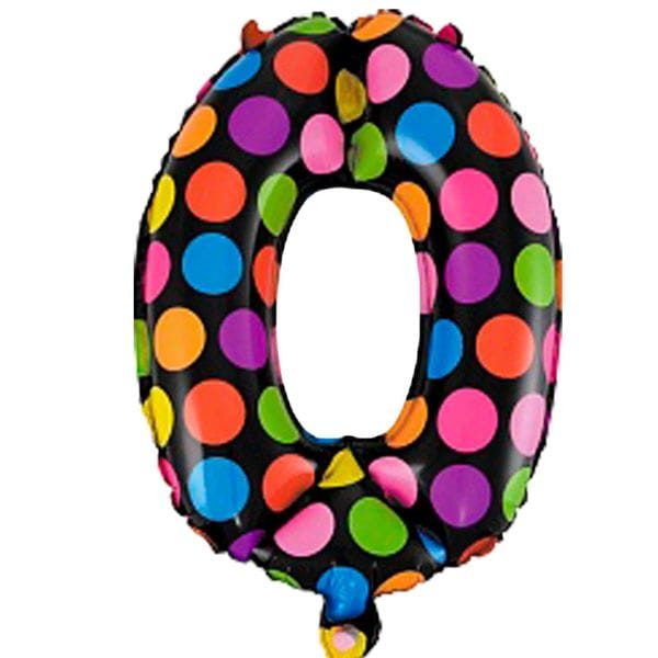 Воздушные шары. Доставка в Москве: Шар цифра в горох 0 Цены на https://sharsky.msk.ru/