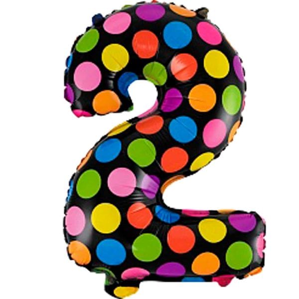 Воздушные шары. Доставка в Москве: Шар цифра в горох 2 Цены на https://sharsky.msk.ru/