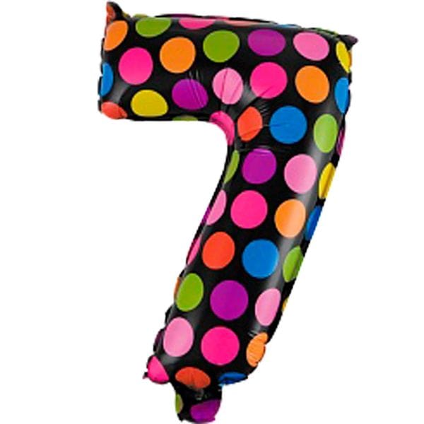 Воздушные шары. Доставка в Москве: Шар цифра в горох 7 Цены на https://sharsky.msk.ru/