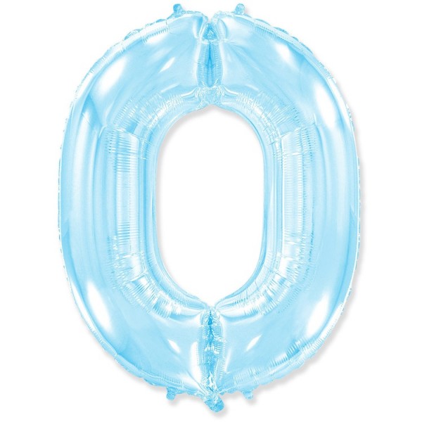 Воздушные шары. Доставка в Москве: Шар голубая цифра 0 Цены на https://sharsky.msk.ru/