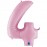 Шар нежно-розовая цифра 4