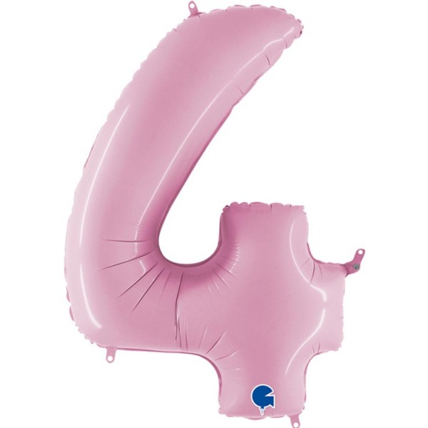 Воздушные шары. Доставка в Москве: Шар нежно-розовая цифра 4 Цены на https://sharsky.msk.ru/