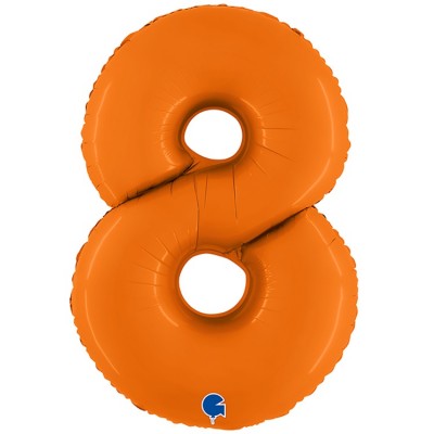 Шар оранжевая цифра 8