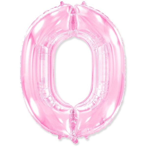 Воздушные шары. Доставка в Москве: Шар розовая цифра 0 Цены на https://sharsky.msk.ru/