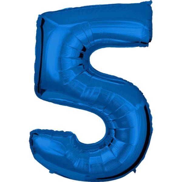 Воздушные шары. Доставка в Москве: Шар синяя цифра 5 Цены на https://sharsky.msk.ru/