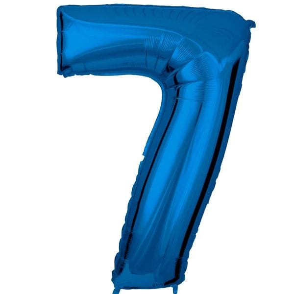 Воздушные шары. Доставка в Москве: Шар синяя цифра 7 Цены на https://sharsky.msk.ru/