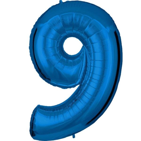 Воздушные шары. Доставка в Москве: Шар синяя цифра 9 Цены на https://sharsky.msk.ru/