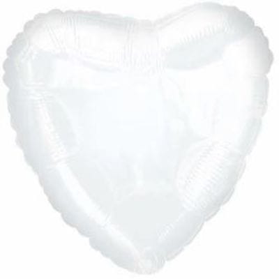 Шар-Сердце "Белое", 46 см