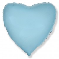 Шар Сердце голубое, 46 см