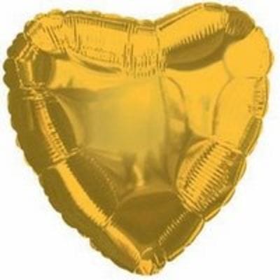 Шар-Сердце "Золотое", 46 см
