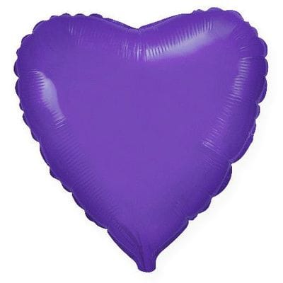 Шар-Сердце "Большое фиолетовое", 81 см