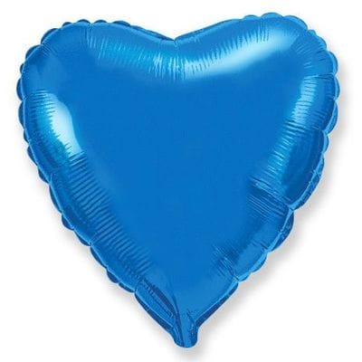 Шар-Сердце "Большое синее", 81 см