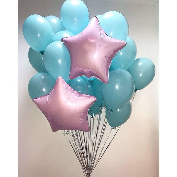 Воздушные шары. Доставка в Москве: Фонтан шаров из 17-ти шариков Цены на https://sharsky.msk.ru/