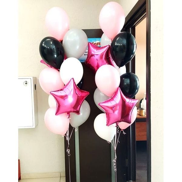 Воздушные шары. Доставка в Москве: Фонтаны шаров с красными звездами Цены на https://sharsky.msk.ru/