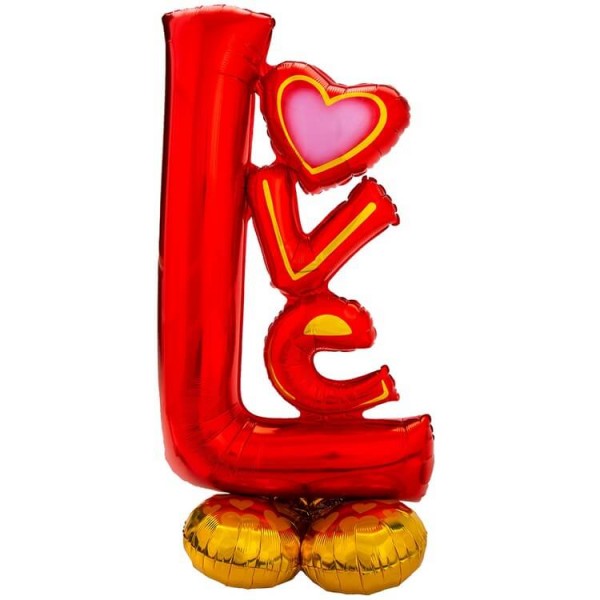 Воздушные шары. Доставка в Москве: Стоячая фигура "LOVE красная", 147 см Цены на https://sharsky.msk.ru/