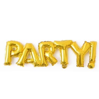Надпись Party Золотая, 107 см