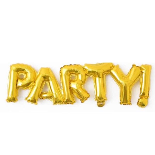 Воздушные шары. Доставка в Москве: Надпись Party Золотая, 107 см Цены на https://sharsky.msk.ru/