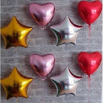 4 сердца, 46 см; 4 звезды, 46 см