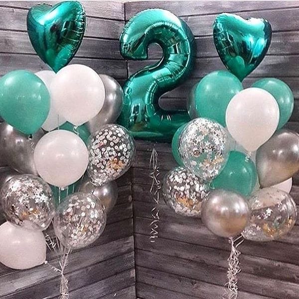 Воздушные шары. Доставка в Москве: Композиция из шариков на 2 года Цены на https://sharsky.msk.ru/