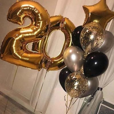Воздушные шарики на 20 лет