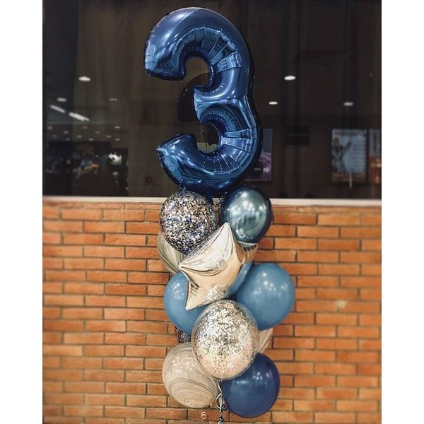 Воздушные шары. Доставка в Москве: Композиция из шаров на 3 года мальчику Цены на https://sharsky.msk.ru/
