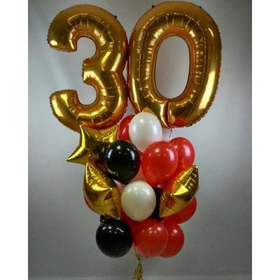 Букет воздушных шаров на 30 лет